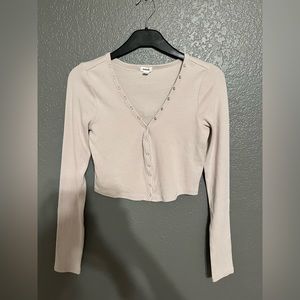 Garage Cropped Long Sleeve Size Small